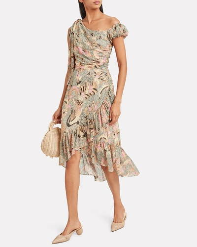 Shop Ulla Johnson Uma Birds Of Paradise Voile Dress In Ivory