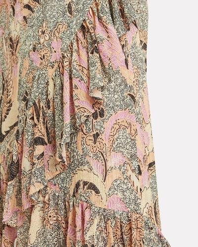 Shop Ulla Johnson Uma Birds Of Paradise Voile Dress In Ivory