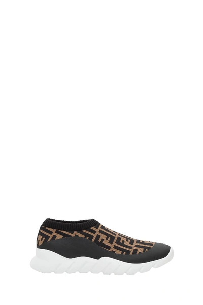 Shop Fendi Ff Technical Mesh Sock Sneaker In Multicolor