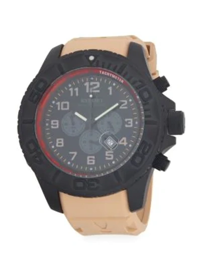 Shop Kyboe! Stealth Chronograph Silicone Strap Watch In Desert Tan