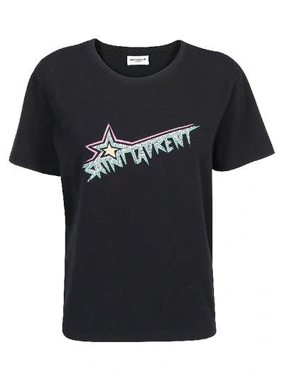 Shop Saint Laurent T-shirt In Noir/multicolore