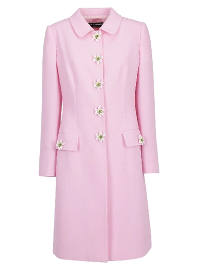 Shop Dolce & Gabbana Coat In Rosa Confetto Chiaro
