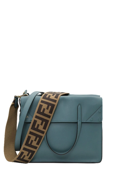 Shop Fendi Flip Handbag In Verde