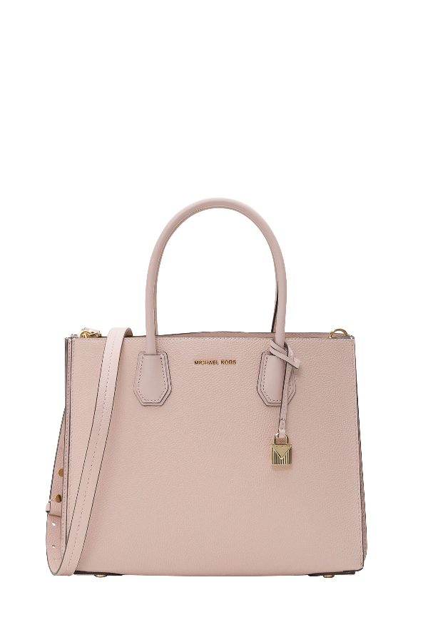 mercer large pebbled leather accordion tote