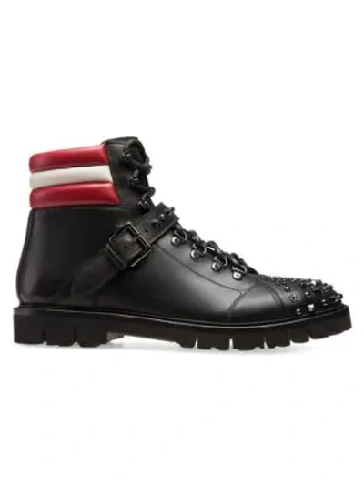 Shop Bally Champions Studded Ankle Boots In Black