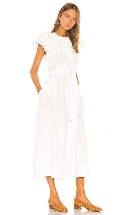 Shop Ulla Johnson Landon Jumpsuit In White. In Blanc