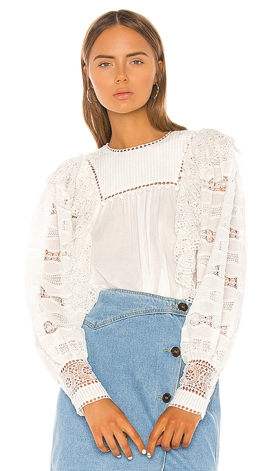 Shop Ulla Johnson Lily Blouse In Blanc