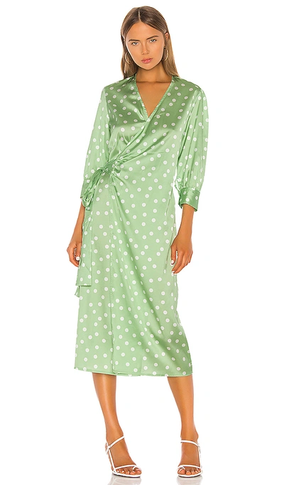 Shop Aéryne Cowry Dot Dress In Mint Dot