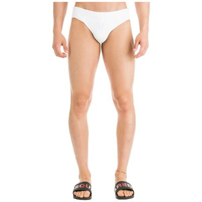 Shop Emporio Armani Men's Brief Swimsuit Bathing Trunks Swimming Suit In White
