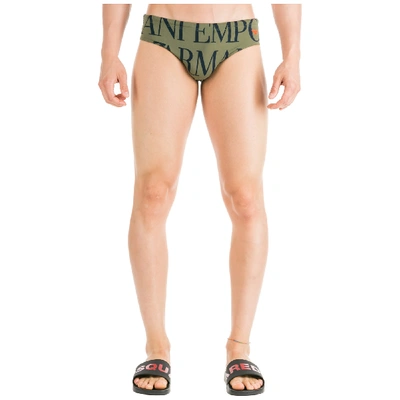 Shop Emporio Armani Men's Brief Swimsuit Bathing Trunks Swimming Suit In Green