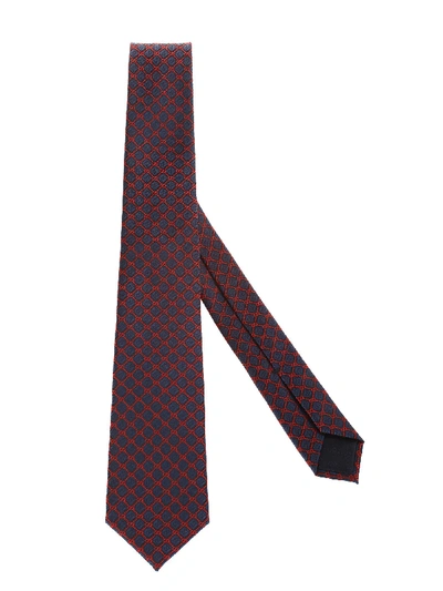 Shop Gucci Silk Jacquard Tie In Blu