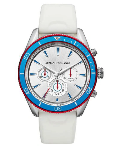 Shop Armani Exchange Wrist Watch In Silver