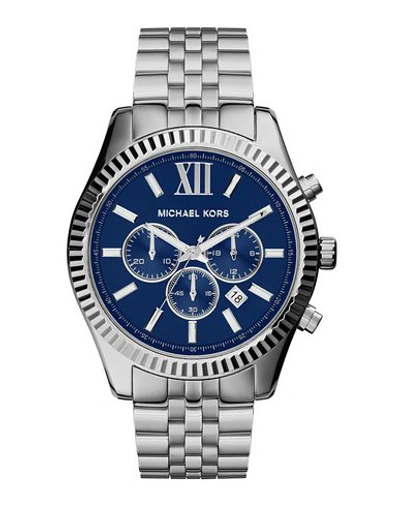 Shop Michael Kors Wrist Watch In Dark Blue