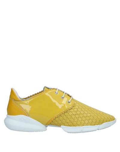Shop Alberto Guardiani Sneakers In Yellow