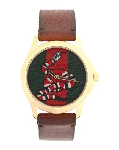 Shop Gucci Wrist Watch In Green