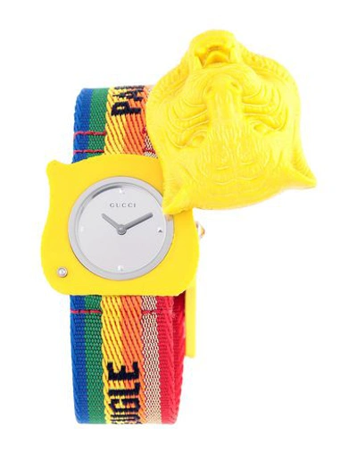 Shop Gucci Wrist Watch In Yellow