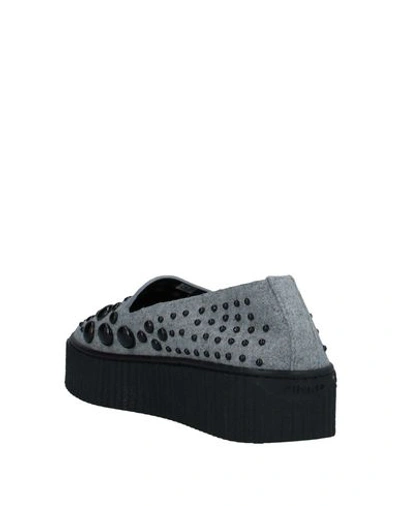Shop Pinko Woman Loafers Light Grey Size 7 Textile Fibers