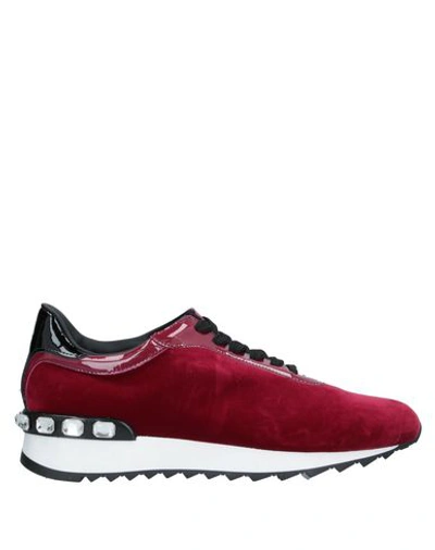 Shop Casadei Sneakers In Maroon