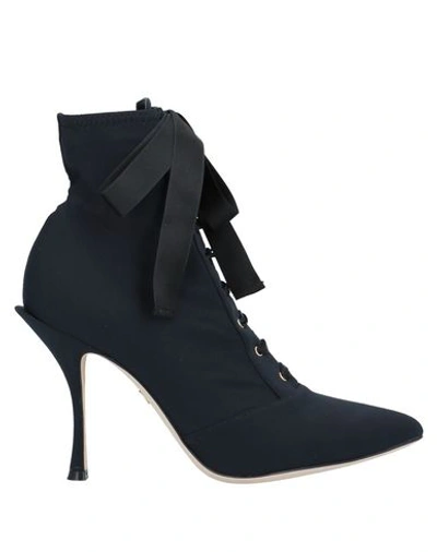 Shop Dolce & Gabbana Ankle Boots In Dark Blue