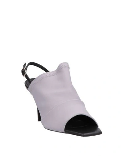 Shop Angela Chiara Venezia Sandals In Light Grey