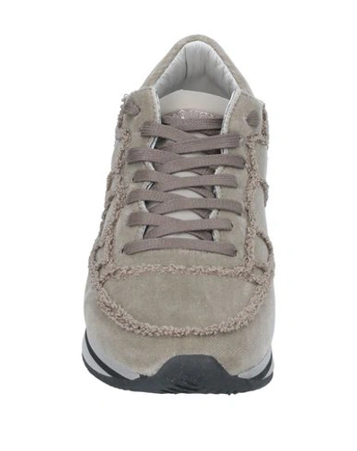 Shop Philippe Model Woman Sneakers Grey Size 7 Textile Fibers