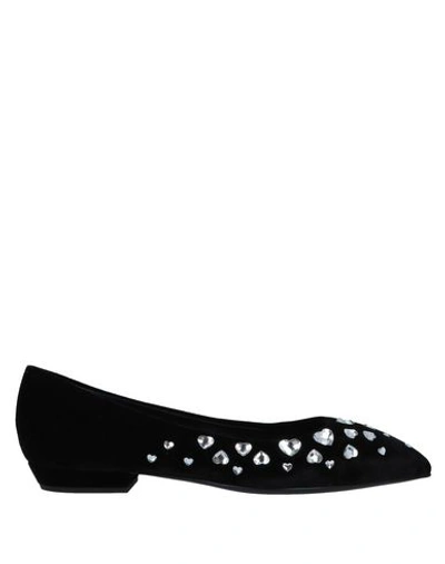 Shop Giuseppe Zanotti Woman Ballet Flats Black Size 8 Textile Fibers