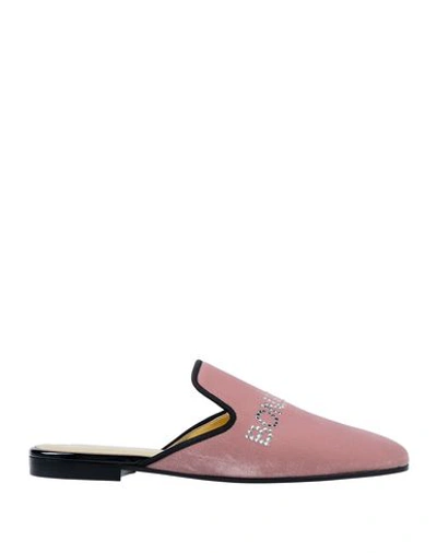 Shop Giuseppe Zanotti Mules And Clogs In Pastel Pink