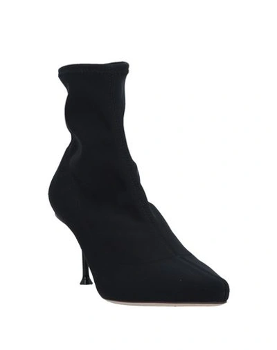 Sergio Rossi Ankle Boots With Back Logo Plaque In Black