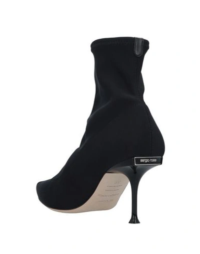 Shop Sergio Rossi Woman Ankle Boots Black Size 6 Textile Fibers