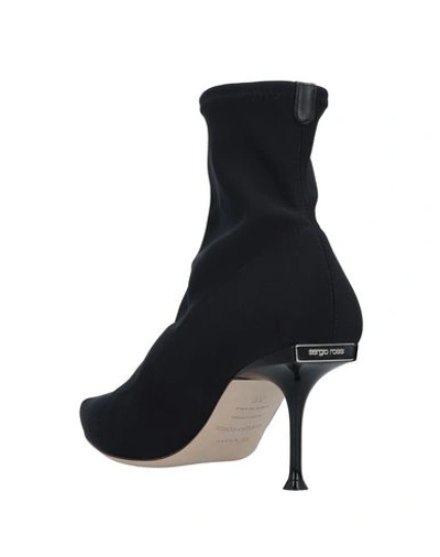 Sergio Rossi Ankle Boots With Back Logo Plaque In Black