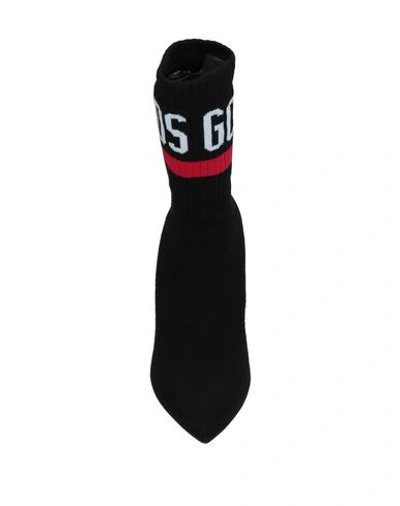 Gcds 110mm Pointy Logo Knit Sock Boots In Black
