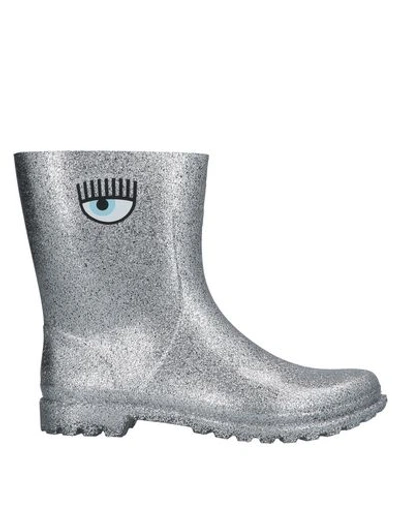 Shop Chiara Ferragni Ankle Boots In Silver