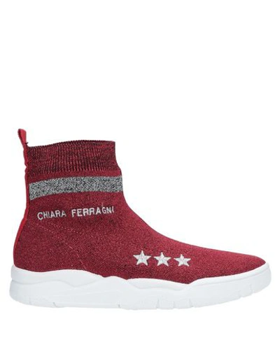 Shop Chiara Ferragni Sneakers In Red