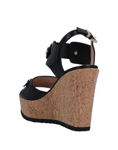 Shop Cesare Paciotti 4us Woman Sandals Black Size 5 Soft Leather