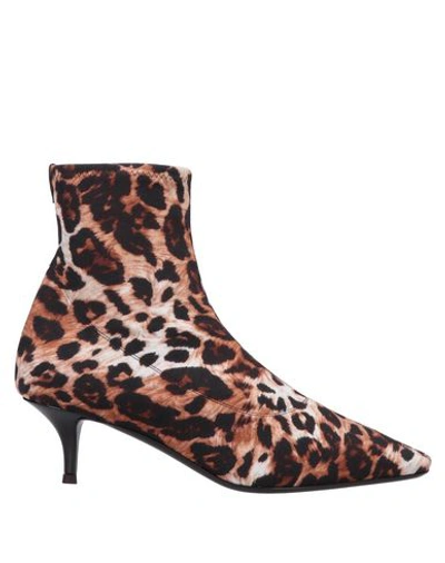 Shop Giuseppe Zanotti Woman Ankle Boots Beige Size 7 Textile Fibers