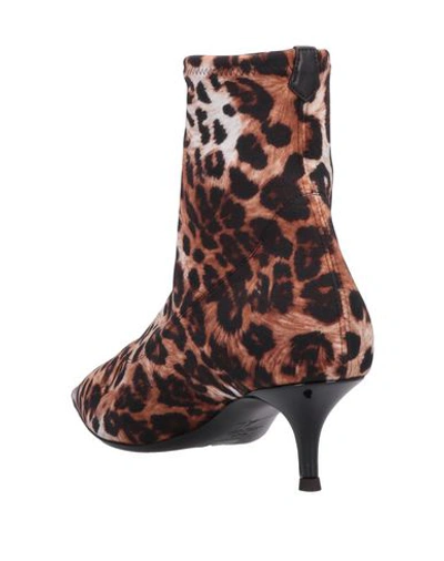Shop Giuseppe Zanotti Woman Ankle Boots Beige Size 7 Textile Fibers