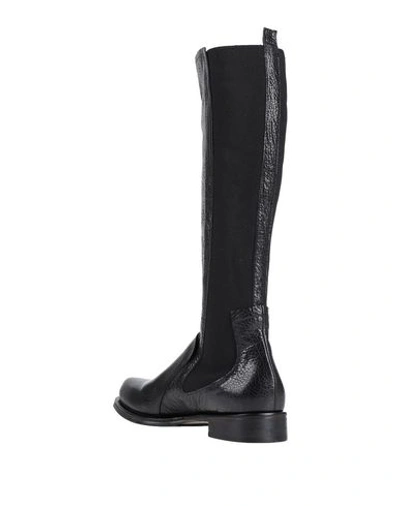 Shop Malloni Woman Boot Black Size 5 Soft Leather, Textile Fibers
