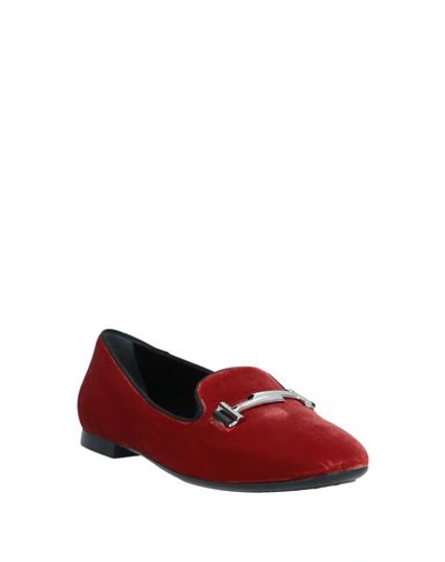 Tod's Loafers In Brick Red