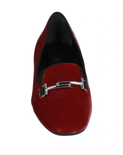 Tod's Loafers In Brick Red
