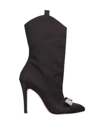 Shop Alessandra Rich Ankle Boots In Black