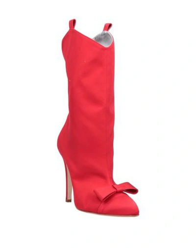 Shop Alessandra Rich Ankle Boots In Red