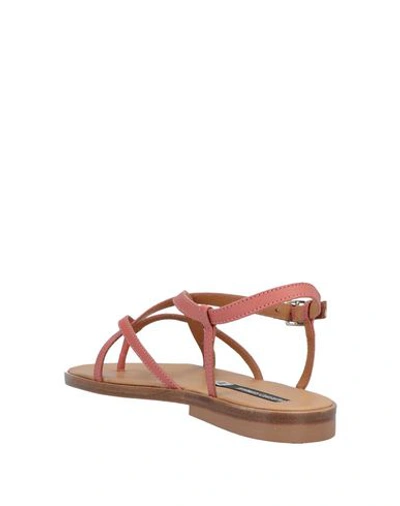 Shop Alberto Fermani Flip Flops In Coral