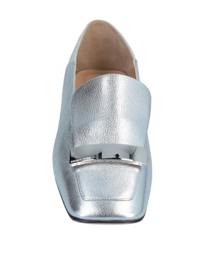 Shop Sergio Rossi Loafers In Silver