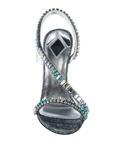 Shop Aperlai Sandals In Sky Blue