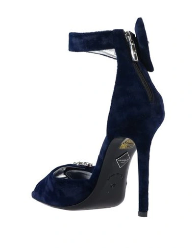 Shop Aperlai Sandals In Dark Blue