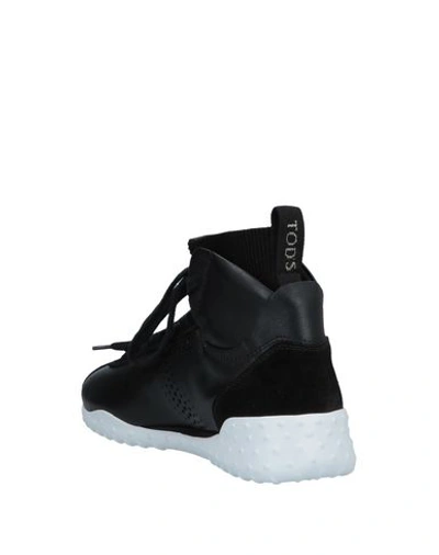 Shop Tod's Woman Sneakers Black Size 4.5 Soft Leather, Textile Fibers