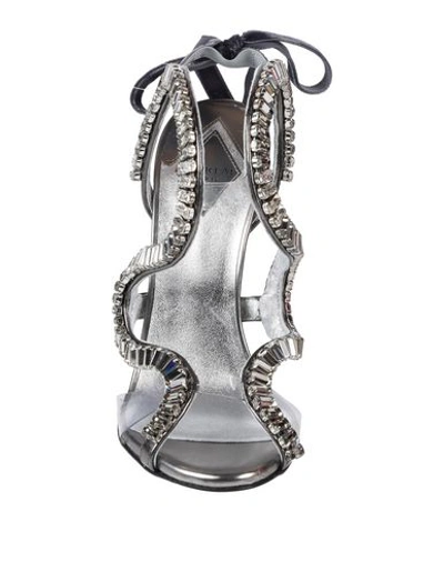 Shop Aperlai Sandals In Silver