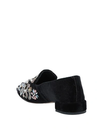 Shop Coral Blue Loafers In Black