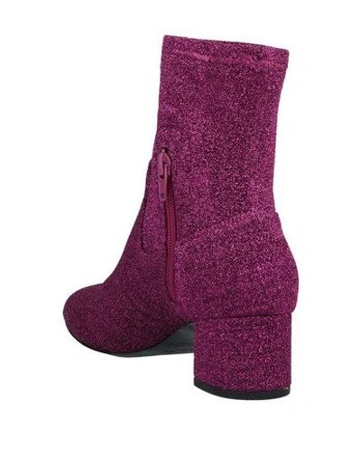 Shop Essentiel Antwerp Woman Ankle Boots Fuchsia Size 9 Textile Fibers In Pink