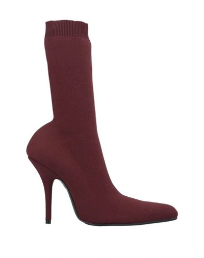 Shop Balenciaga Ankle Boots In Brick Red